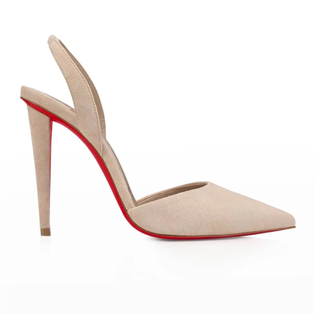CHRISTIAN LOUBOUTIN
Astrid Suede Slingback Red Sole Pumps